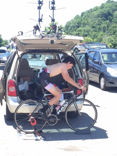 I saw this little guy warming up at the time trial yesterday afternoon. 