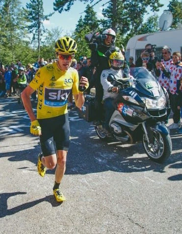 Pretty good form considering he already had 110 miles on his legs for the day.