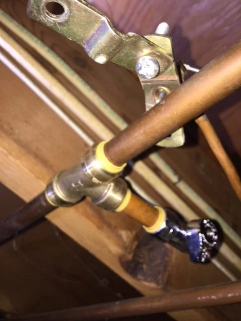 It is the thing above the new piece.