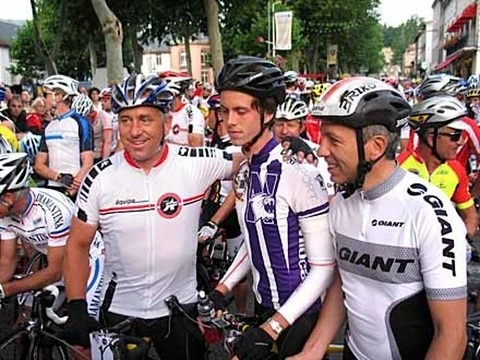 Greg and his son Geoffrey riding Chequamegon together 10 years ago.