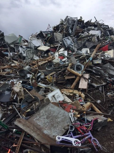 Craziness at the recycling place.