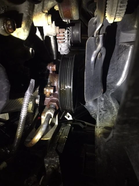 I&rsquo;m also changing the power steering pump. I have all the bolts loose. Just need to go get a new pump and then change it.