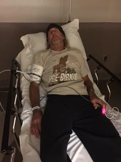 Back at the hospital.