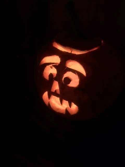 I put it in the front window and only two trick or treaters showed up all night. That is an all time record low. I’ve lived here since I was in junior high. Seems like Halloween is pretty much over in my neighborhood. Boo on that. It really is a pretty good holiday for kids.