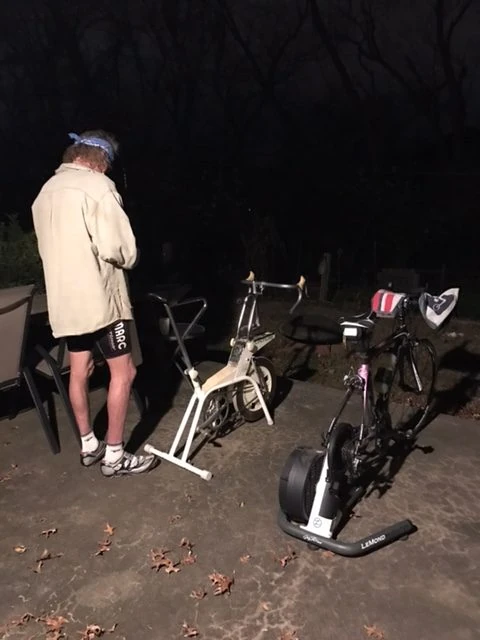 Getting ready to ride.