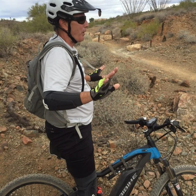 Steve explaining his path to riding an electric bike.